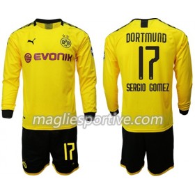 Completo Calcio Borussia Dortmund Sergio Gomez 17 Bambino Divisa Prima 2019/2020 ML